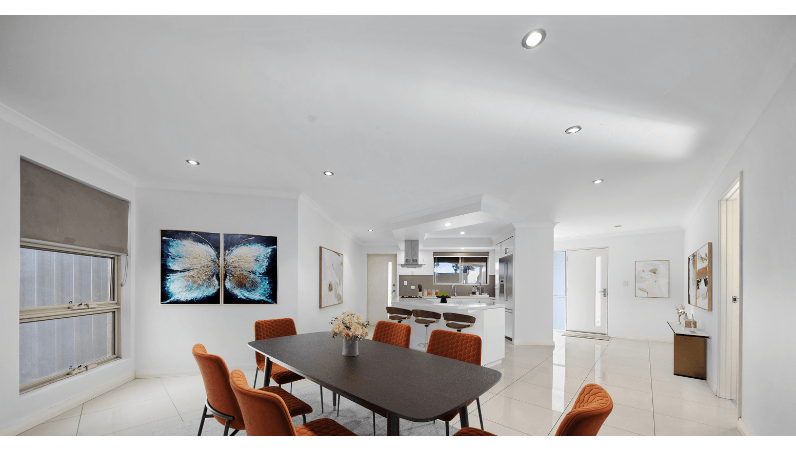 Modern open-plan living and dining area in a Supported Independent Living (SIL) Home in Morley, Australia, featuring accessible design and contemporary finishes, part of Australia’s leading disability accommodation provider.