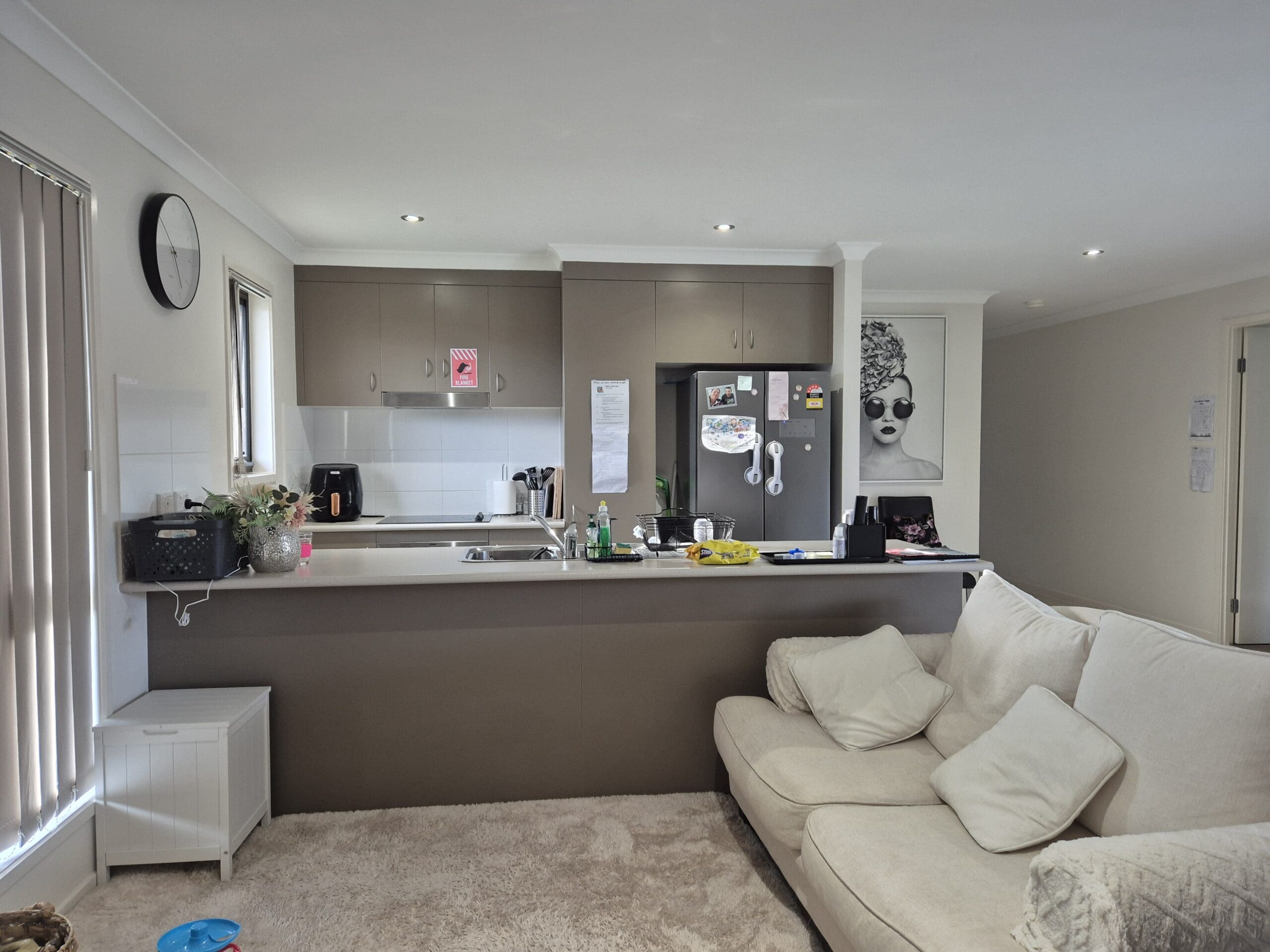 Living and kitchen