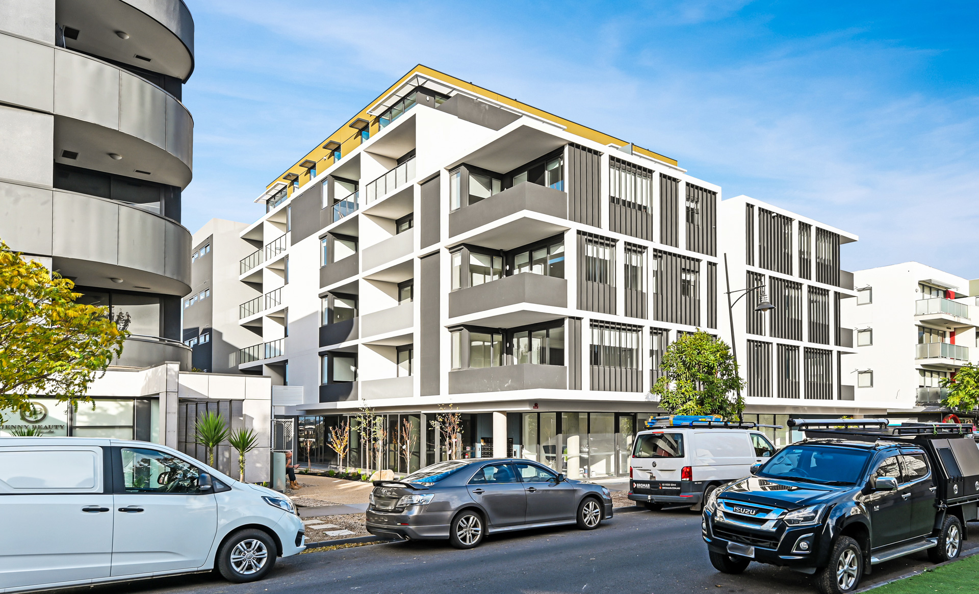 Multiple SDA apartments in a great inner west location at La Scala Avenue with modern multi-storey exterior, balconies and street parking by Australia's leading disability accommodation provider.
