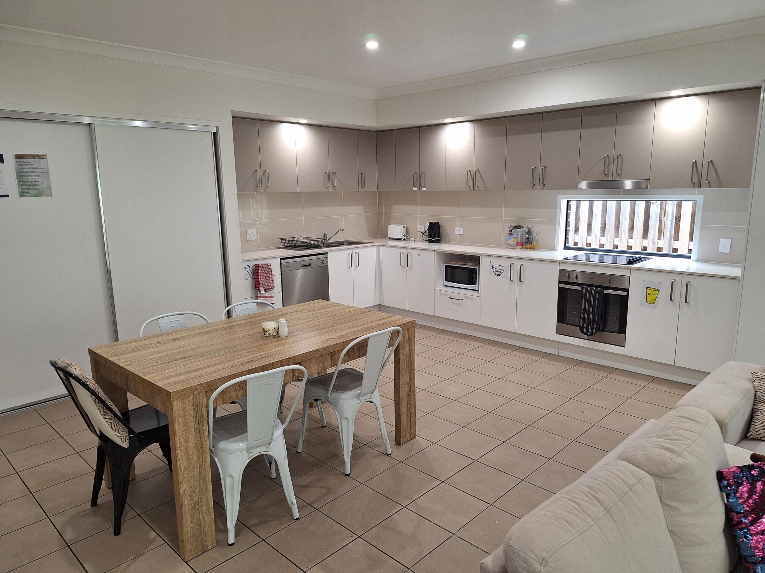 Dining and kitchen